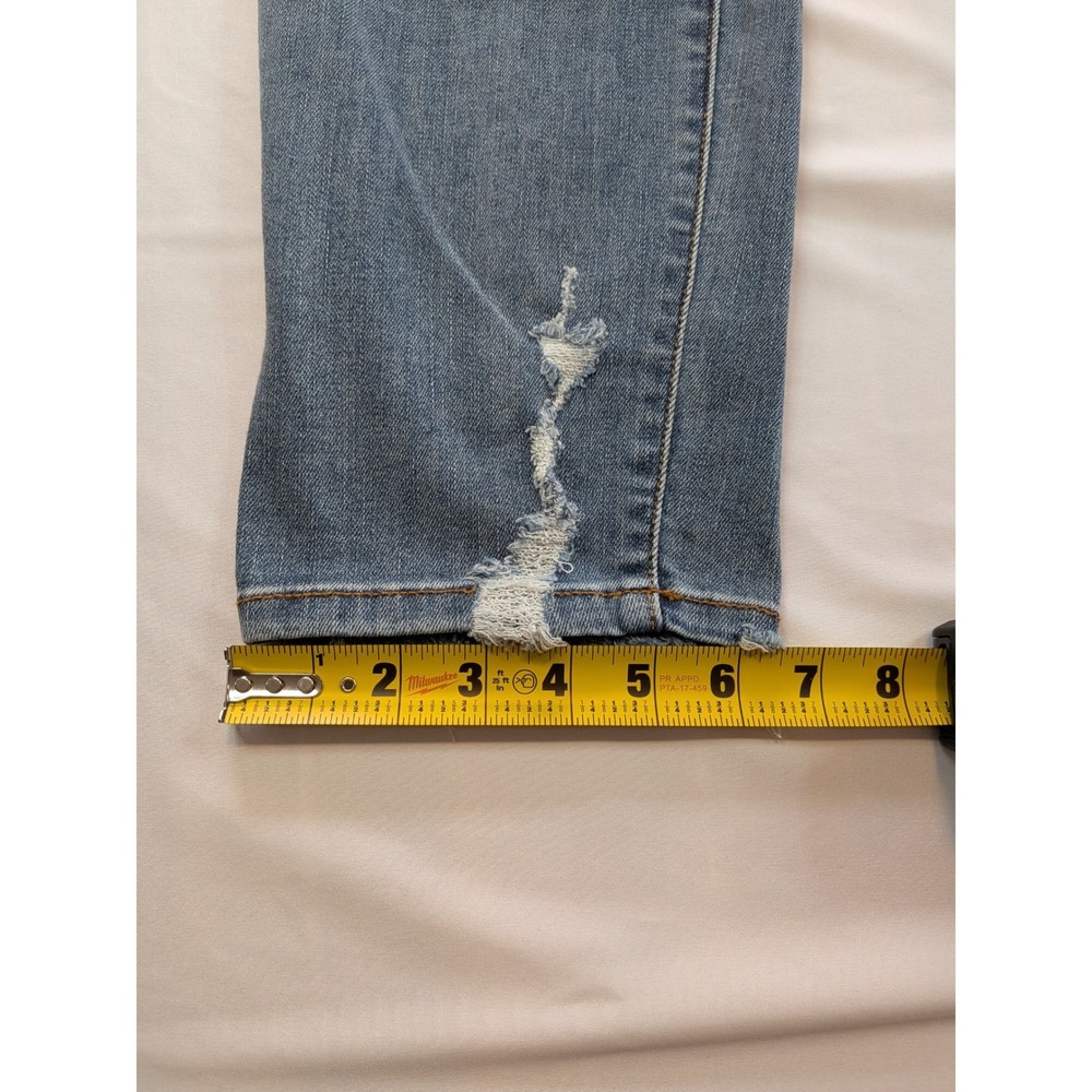 Judy Blue Distressed Boyfriend Fit Jeans Medium Wash Button Fly Size 7/28 - Picture 6 of 14